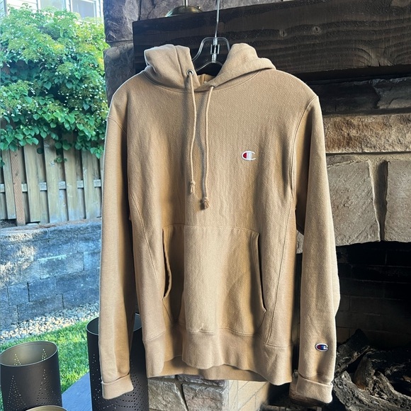 Reverse Champion Tan Men’s Small Hoodie - Picture 1 of 4
